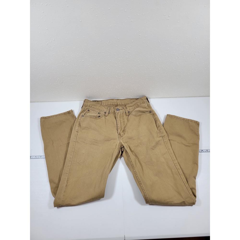 Levi's 514 Straight Fit Pants Mens 30x32 Tan Excellent Khaki Cotton Blend - Picture 1 of 10